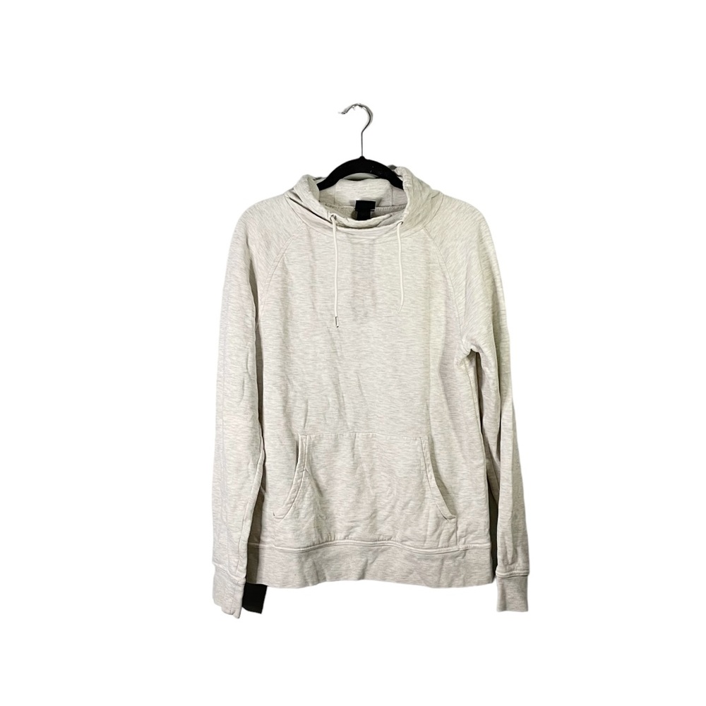H&M Cream Cowl Drawstring Casual Preppy Loungewear Sweatshirt Size Medium